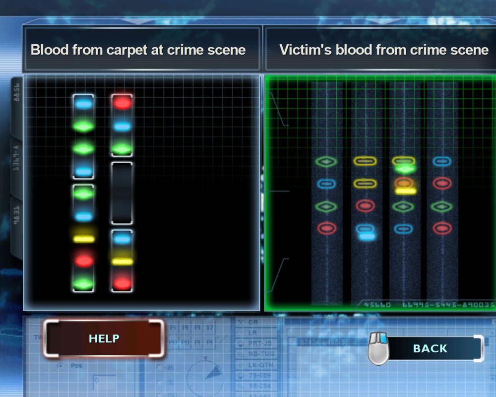 CSI: Crime Scene Investigation - Deadly Intent (Windows) screenshot: Analyzing a DNA sample