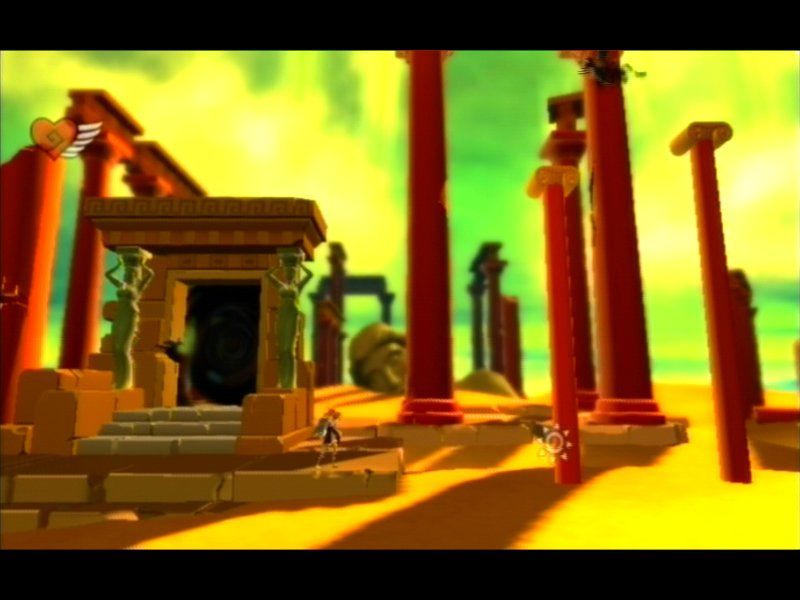 NyxQuest: Kindred Spirits (Wii) screenshot: In cooperative mode first player moves the Nyx character and second player uses power of gods to solve puzzles
