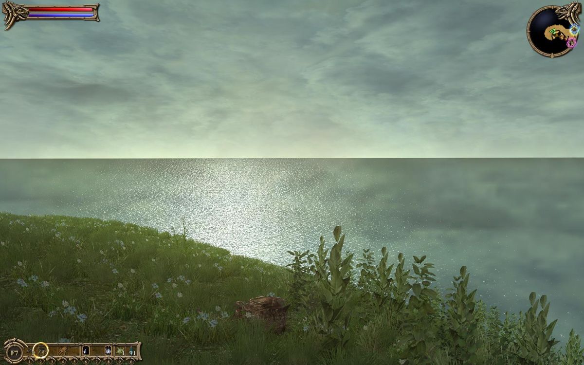 Two Worlds: Game of the Year Edition (Windows) screenshot: Watch the sunset over the ocean