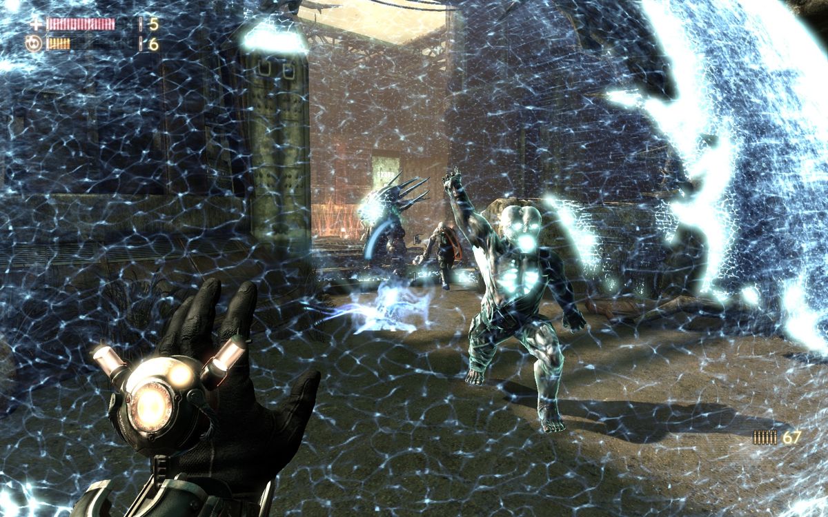 Singularity (Windows) screenshot: I think the Zek in front just wants to dance.