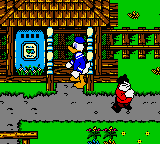 Mickey's Racing Adventure (Game Boy Color) screenshot: Avoid Pete's goons in the overworld - they'll steal your money!