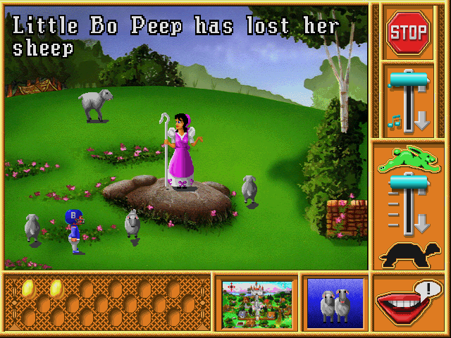 Mixed-Up Mother Goose Deluxe (Windows 3.x) screenshot: Little Bo Peep