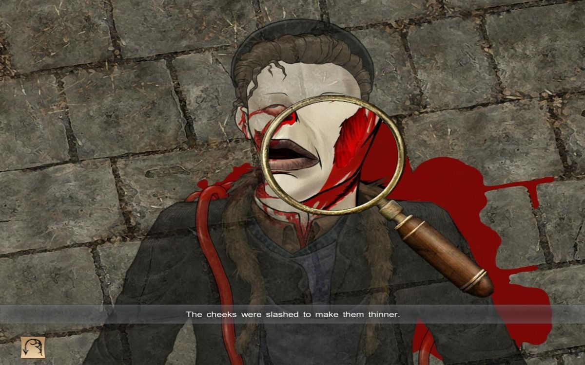 Sherlock Holmes vs. Jack the Ripper (Windows) screenshot: This body is even more mutilated than the others
