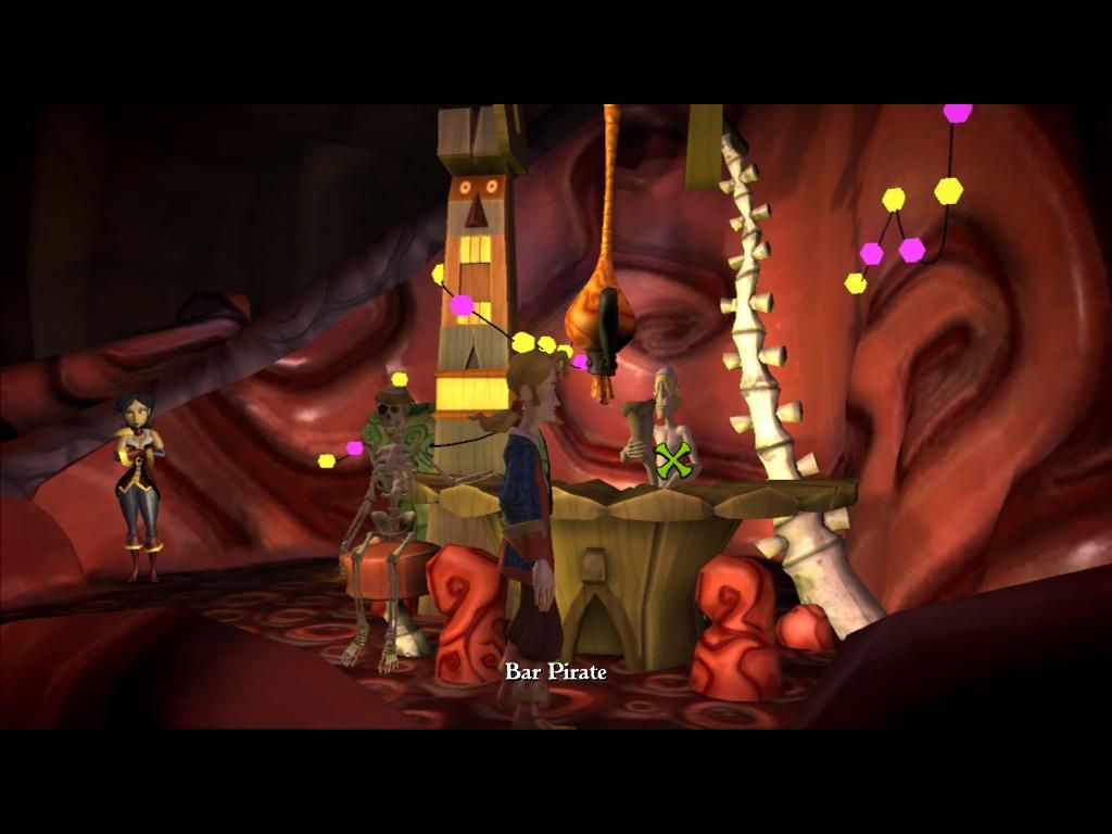 Tales of Monkey Island: Chapter 3 - Lair of the Leviathan (Windows) screenshot: A lively party.