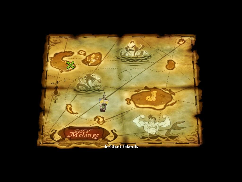 Tales of Monkey Island: Chapter 2 - The Siege of Spinner Cay (Windows) screenshot: Nautical map.