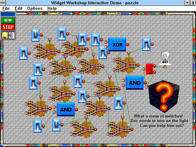 Widget Workshop: The Mad Scientist's Laboratory (Windows 3.x) screenshot: Switches