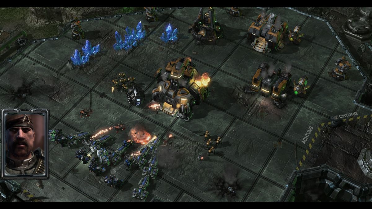 StarCraft II: Wings of Liberty (Windows) screenshot: I guess the enemy headquarters are destroyed.
