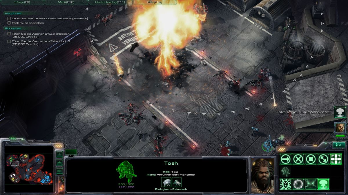 StarCraft II: Wings of Liberty (Windows) screenshot: Tactical nuke detonated!