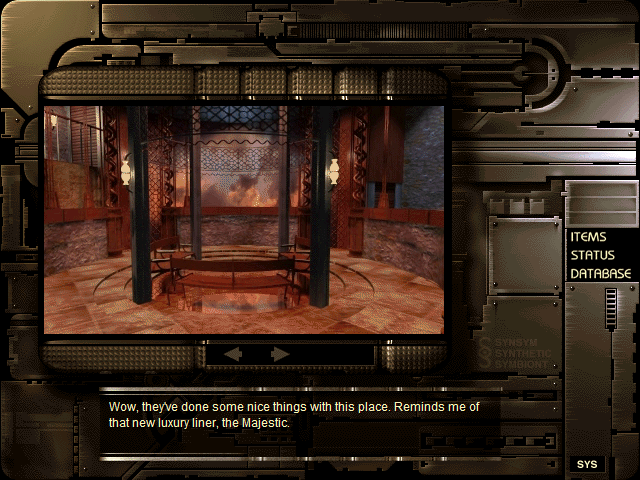 Symbiocom (Windows) screenshot: The main concourse of Carswell Colony.