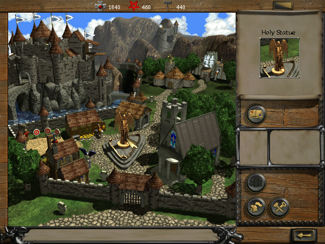 Disciples: Sacred Lands (Windows) screenshot: Inside the Empire capital