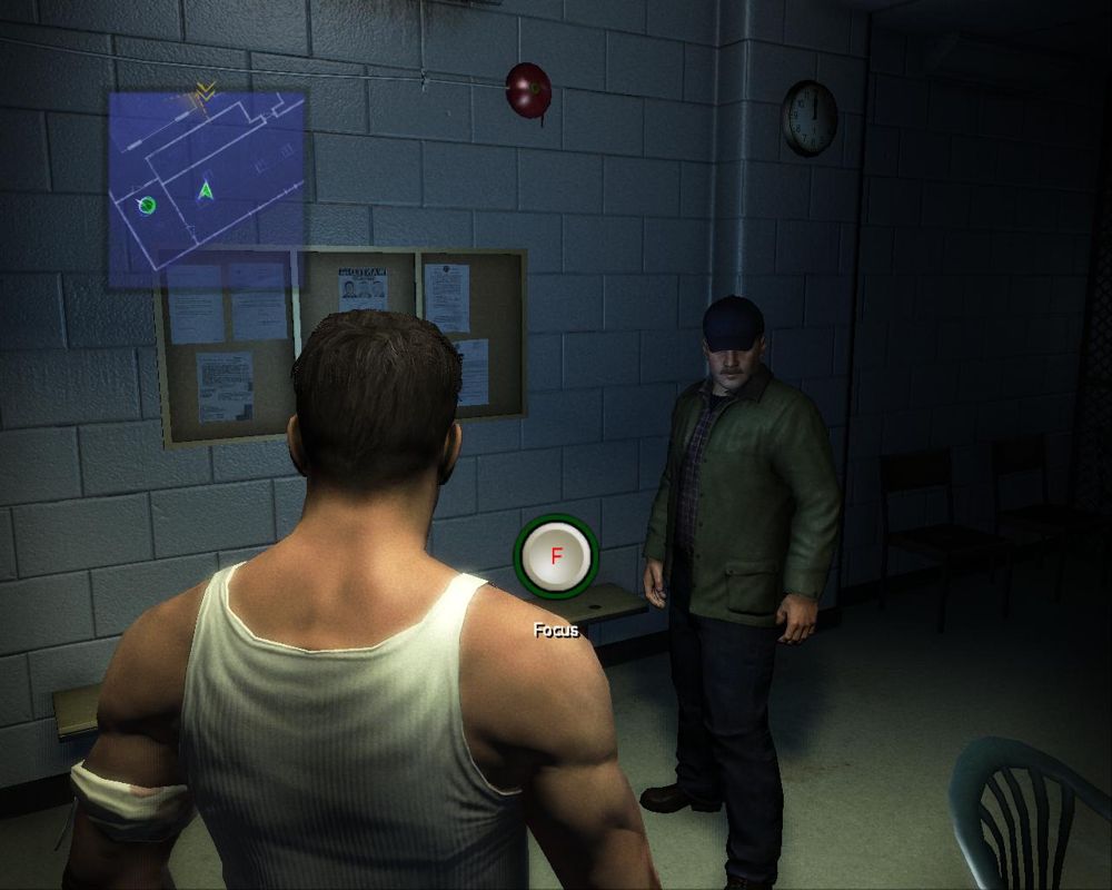 Prison Break: The Conspiracy (Windows) screenshot: Aldo is visiting Paxton