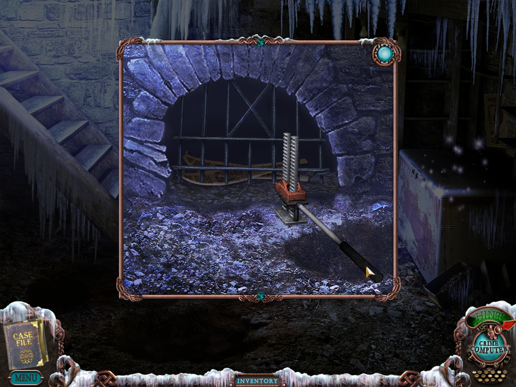 Mystery Case Files: Dire Grove (Windows) screenshot: Interacting with objects will need you to actually click the appropriate number of times.