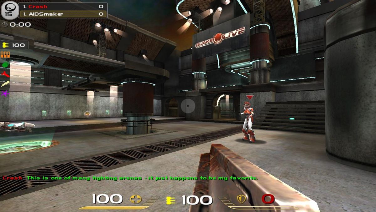 Quake Live (Browser) screenshot: This is where your skill will be tested.