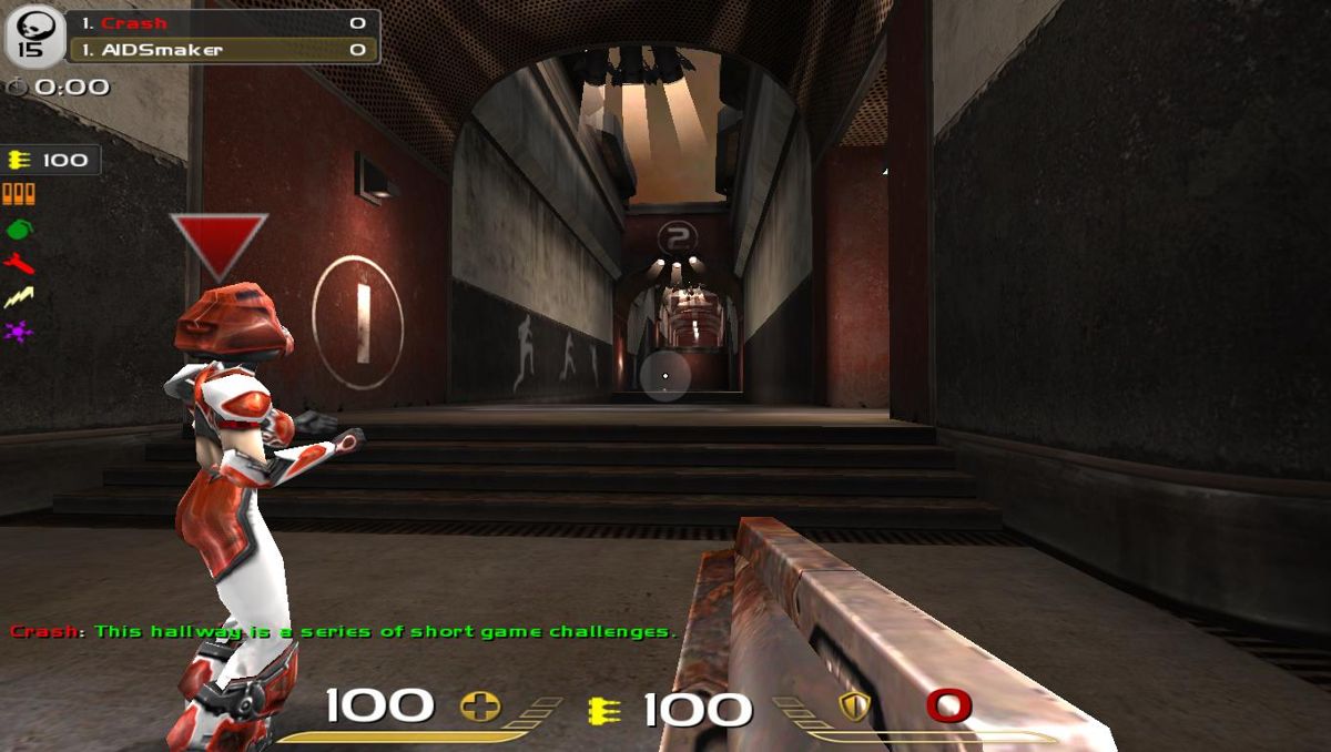 Quake Live (Browser) screenshot: Some challenges before you proceed to the skill testing...