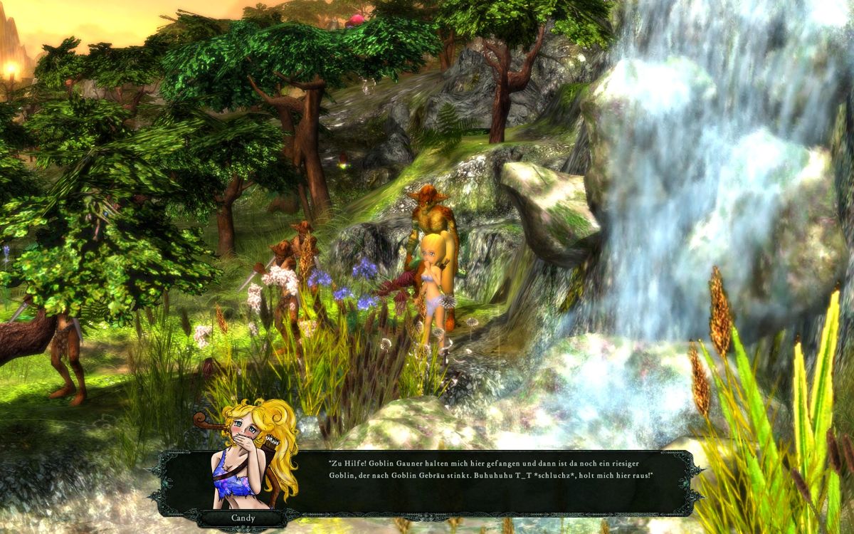 Grotesque Tactics: Premium Edition (Windows) screenshot: A Damsel in distress - no Holy Avatar can resist that.