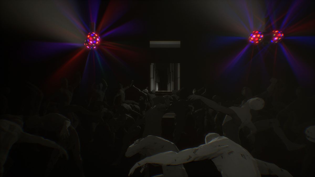 >observer_ (PlayStation 4) screenshot: Disco dancing