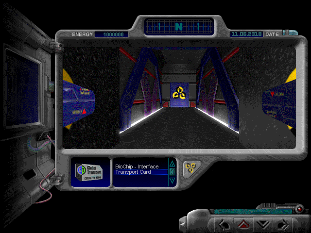 The Journeyman Project (Windows 3.x) screenshot: Arrival at the Security Annex