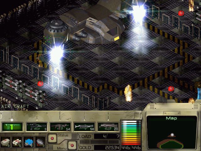 Cybermercs: The Soldiers of the 22nd Century (Windows) screenshot: Got out in time