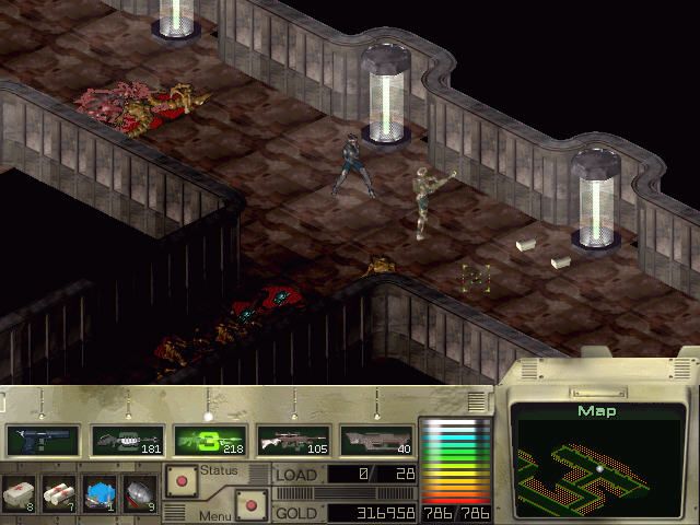 Cybermercs: The Soldiers of the 22nd Century (Windows) screenshot: Fun gadget: the Hologram Copy