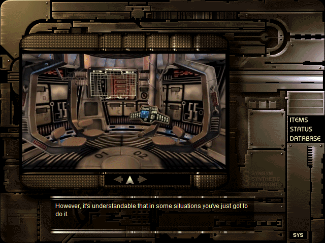 Symbiocom (Windows) screenshot: Inside the shuttle.