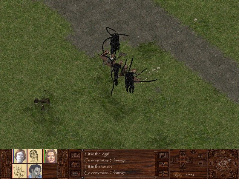 Pyrrhic Tales: Prelude to Darkness (Windows) screenshot: Some black demons have decided to attack you.