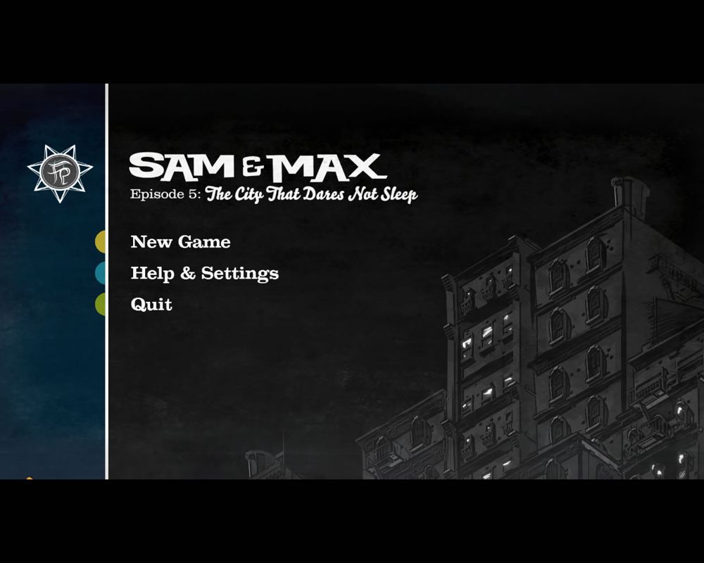 Sam & Max 305: The City That Dares Not Sleep (Windows) screenshot: Main menu