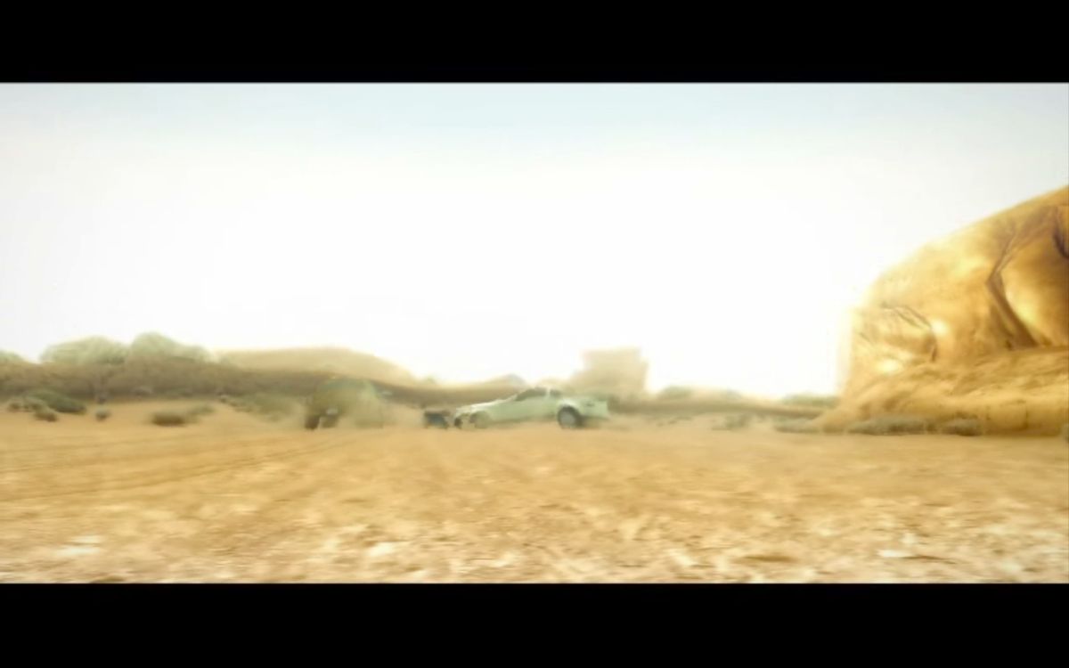 Ford Racing Off Road (Windows) screenshot: The game starts with a dusty scenery...