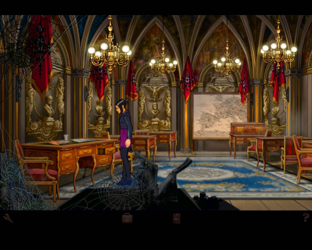 Broken Sword: Shadow of the Templars - The Director's Cut (Windows) screenshot: ...which lead to a secret working space