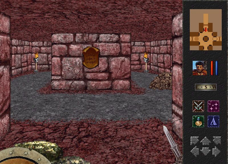 The Quest (Windows Mobile) screenshot: A typical dungeon.