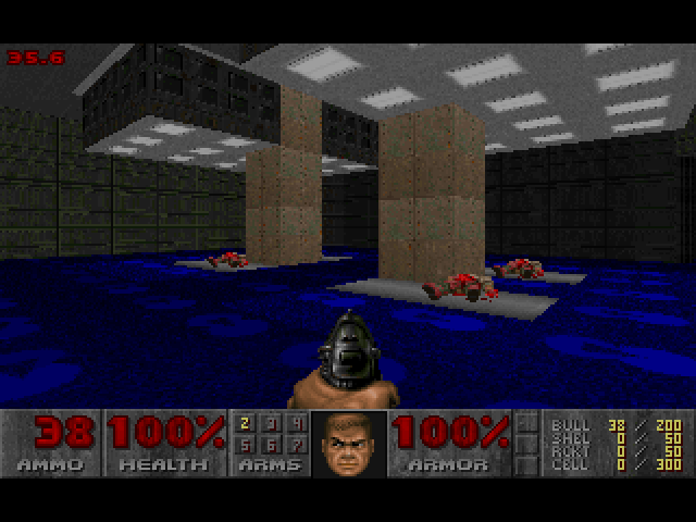Doom II (Macintosh) screenshot: Room cleared to get some armor