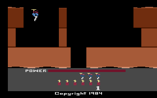 H.E.R.O. (Atari 2600) screenshot: Title screen / game demo