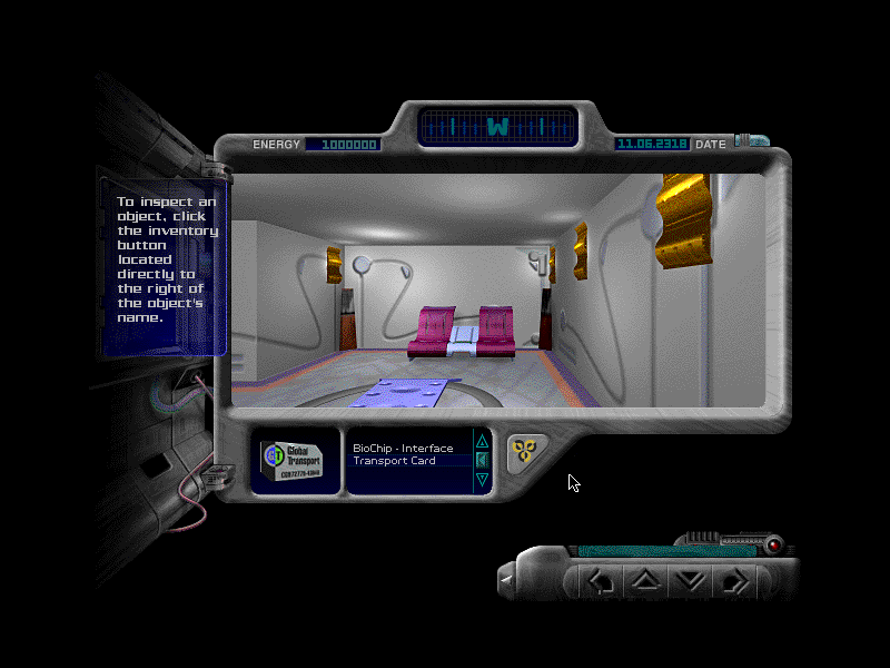 The Journeyman Project: Turbo! (Macintosh) screenshot: Your rad future flat
