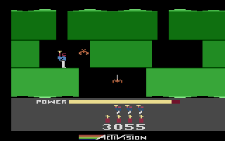 H.E.R.O. (Atari 2600) screenshot: Watch out for dangerous creatures!