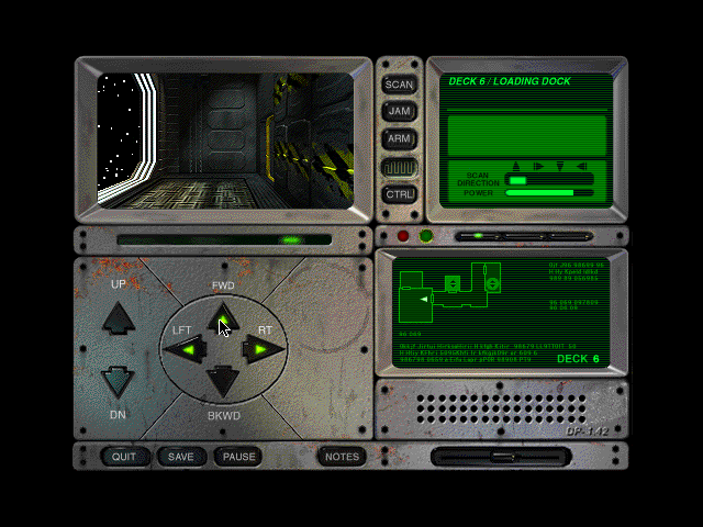 Iron Helix (Macintosh) screenshot: Deck 6 loading dock