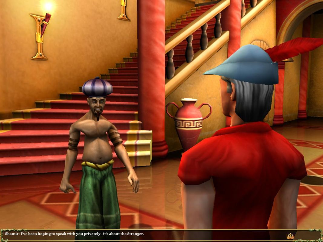 The Silver Lining: Episode Two - Two Households (Windows) screenshot: Meeting Shamir in castle