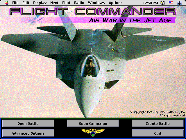 Flight Commander (Macintosh) screenshot: Title