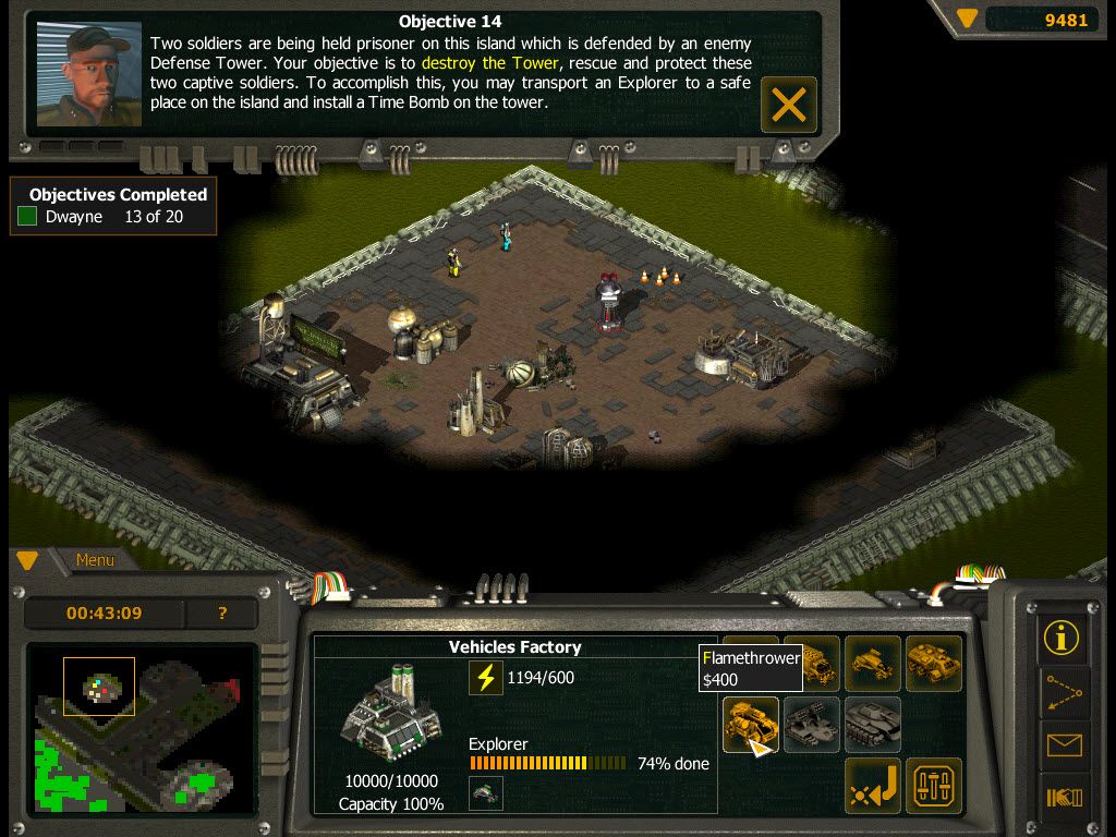Outlive (Windows) screenshot: The first combat objective. I completed this but not before the prisoners opened fire on the tower and got themselves killed
