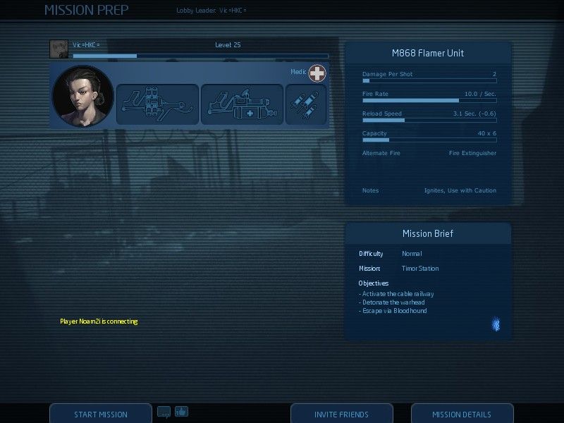 Alien Swarm (Windows) screenshot: Lobby screen