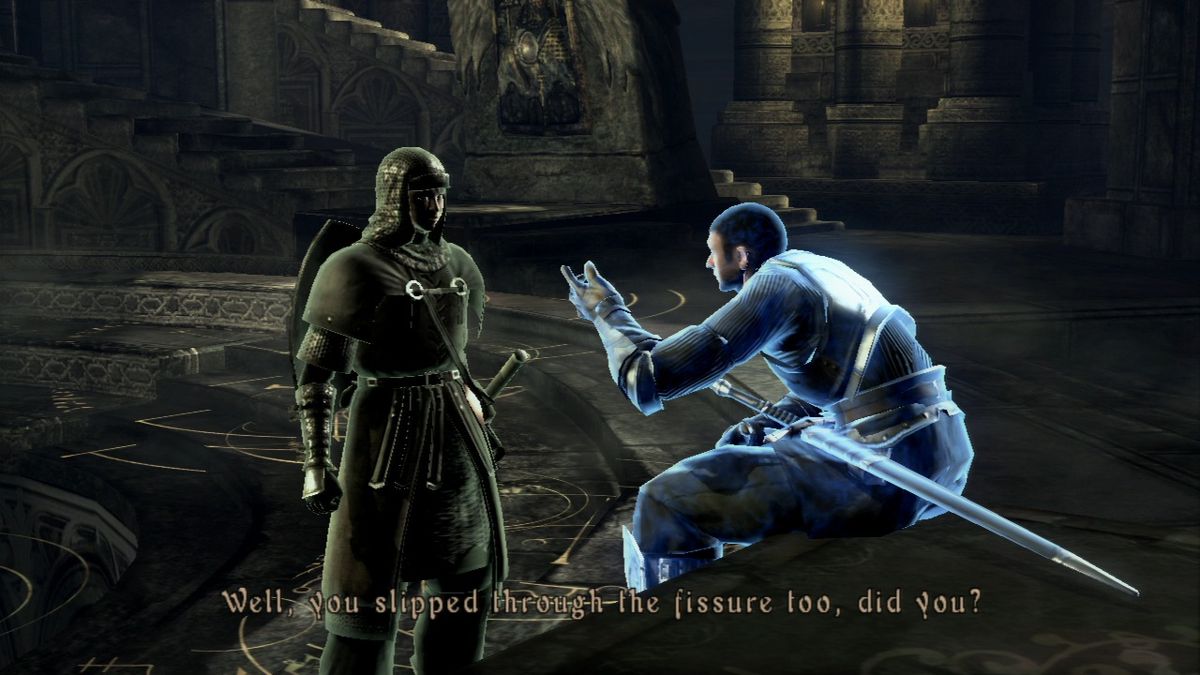 Demon's Souls (PlayStation 3) screenshot: You can talk to other characters in the Nexus.