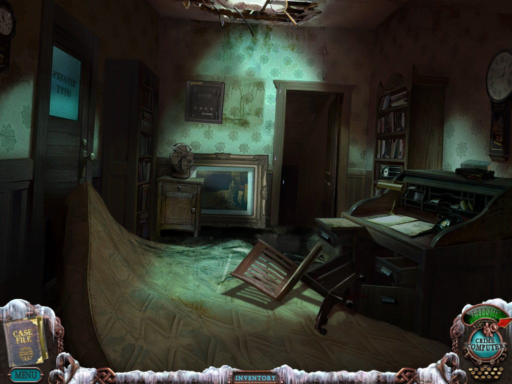 Mystery Case Files: Dire Grove (Windows) screenshot: Inside the manager's office.
