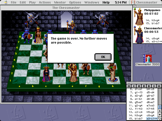 Screenshot of The Chessmaster 3000 (Windows 3.x, 1991) - MobyGames