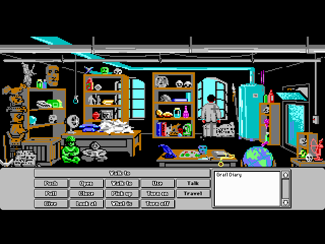 Indiana Jones and the Last Crusade: The Graphic Adventure (Macintosh) screenshot: Leaving Indy's office