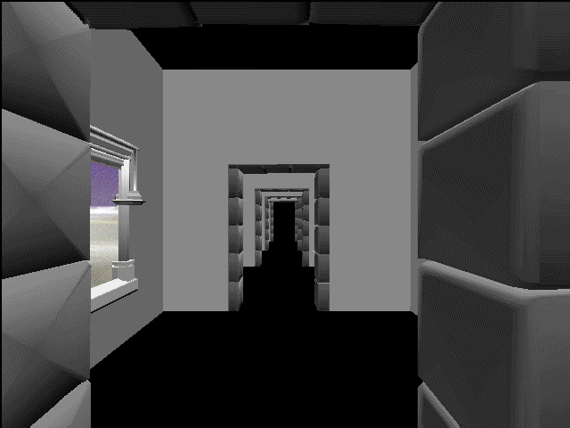 Alice: An Interactive Museum (Macintosh) screenshot: Walking between rooms