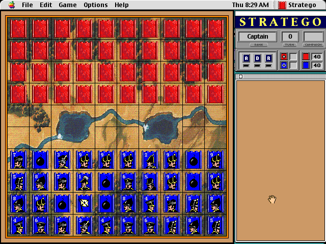 Stratego (Macintosh) screenshot: Board set