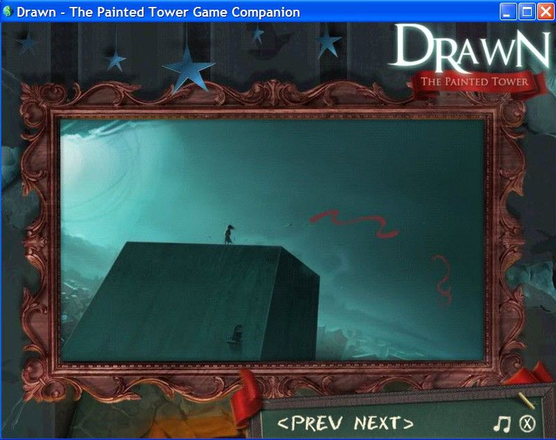 Drawn: The Painted Tower (Morrisons Edition) (Windows) screenshot: The Production Art Slide Show option