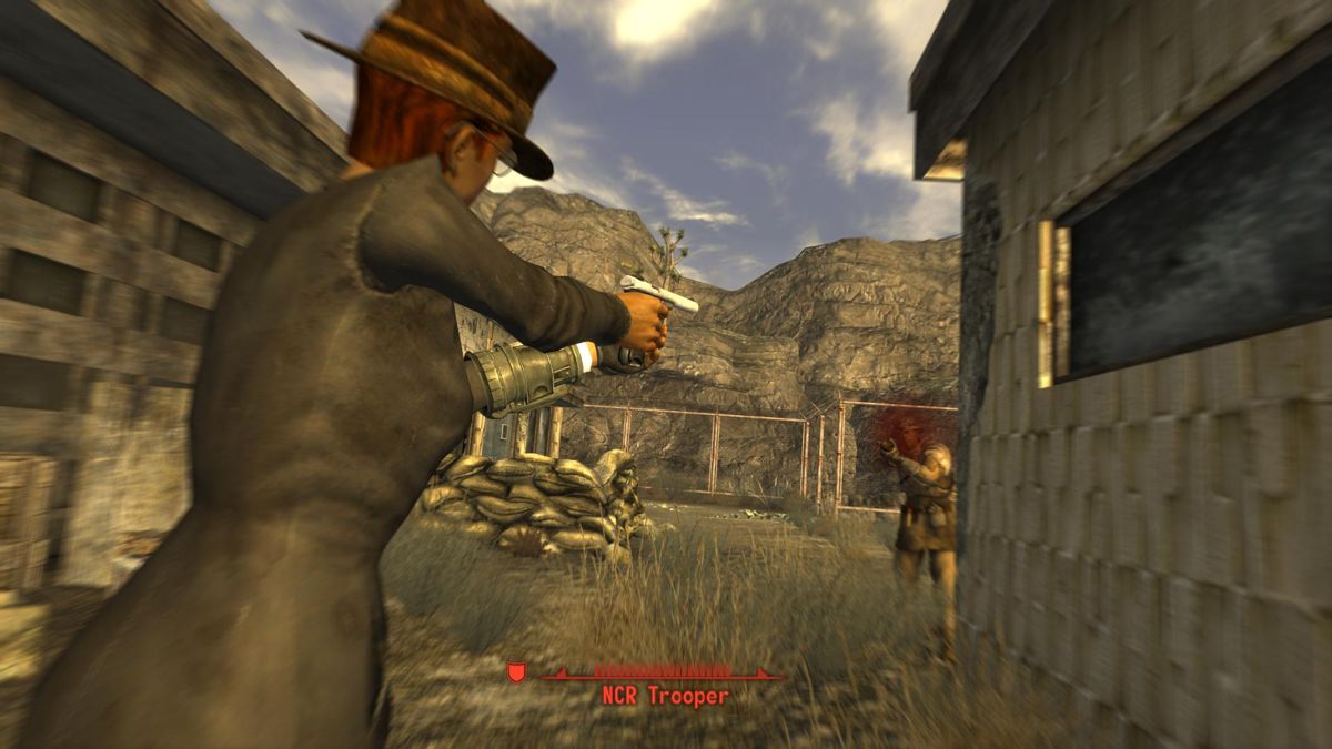 Fallout: New Vegas (Windows) screenshot: V.A.T.S. still uses a cinematic camera