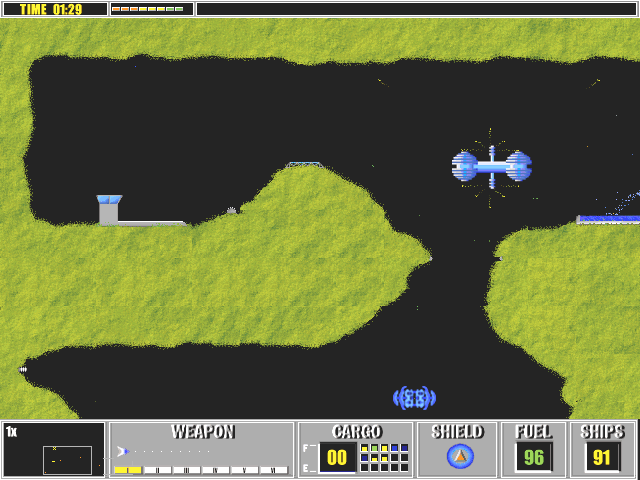 Gravity Force (DOS) screenshot: Taking off