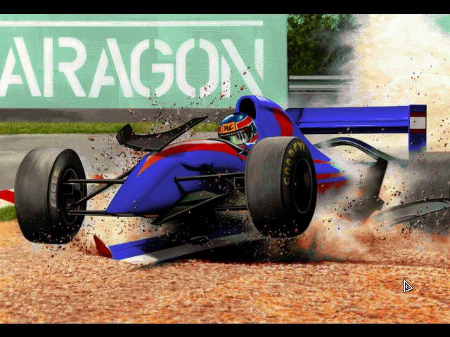 F1 Manager Professional (DOS) screenshot: Oooh! That's a knockout! Both of my drivers are out!