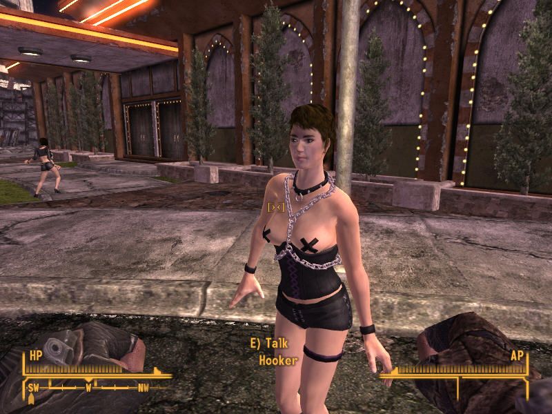 Fallout: New Vegas (Windows) screenshot: Oh wow again! The pleasures of flesh, indeed... well, we should relax before saving the world and all, right?..