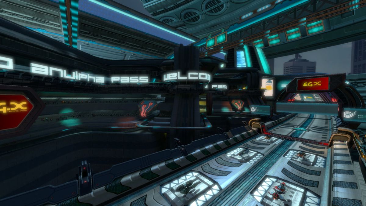 WipEout HD (PlayStation 3) screenshot: Starting grid (Anulpha Pass).